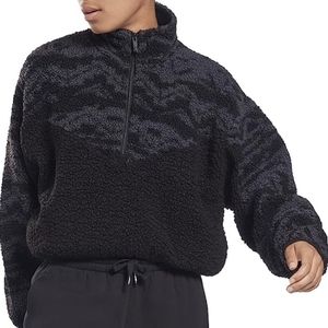 NWT Core 10 Reebok Quarter Zip Sherpa Pullover Sweater Jacket